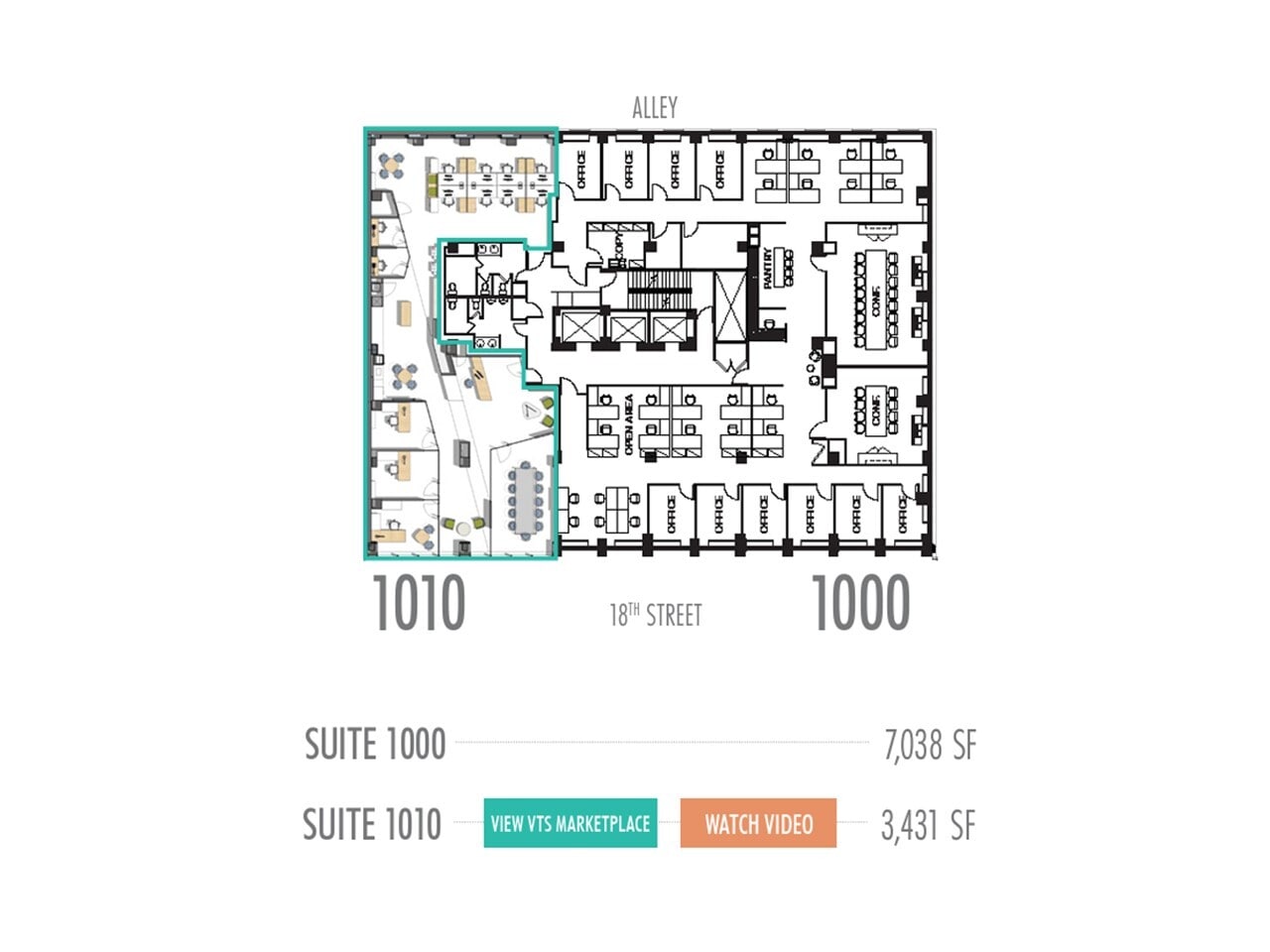 1015 18th St NW, Washington, DC à louer Plan d’étage- Image 1 de 1