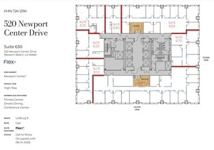 520 Newport Center Dr, Newport Beach, CA for lease Floor Plan- Image 1 of 2