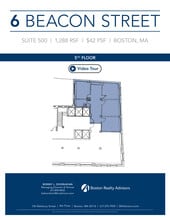 6 Beacon St, Boston, MA à louer Plan d’étage- Image 1 de 3