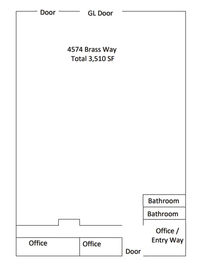 4570-4576 Brass Way, Dallas, TX à louer Plan d’étage- Image 1 de 1