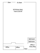 4570-4576 Brass Way, Dallas, TX à louer Plan d’étage- Image 1 de 1