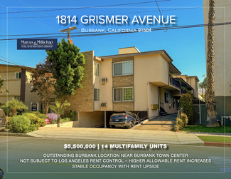 Plus de détails pour 1814 Grismer Ave, Burbank, CA - Multi-résidentiel à vendre