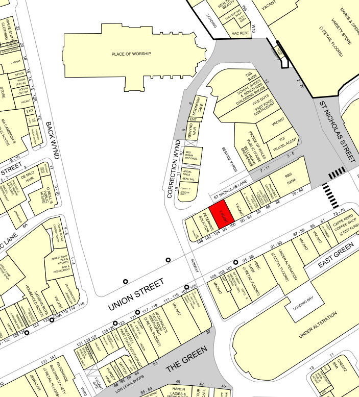 82-98 Union St, Aberdeen for lease Goad Map- Image 1 of 1