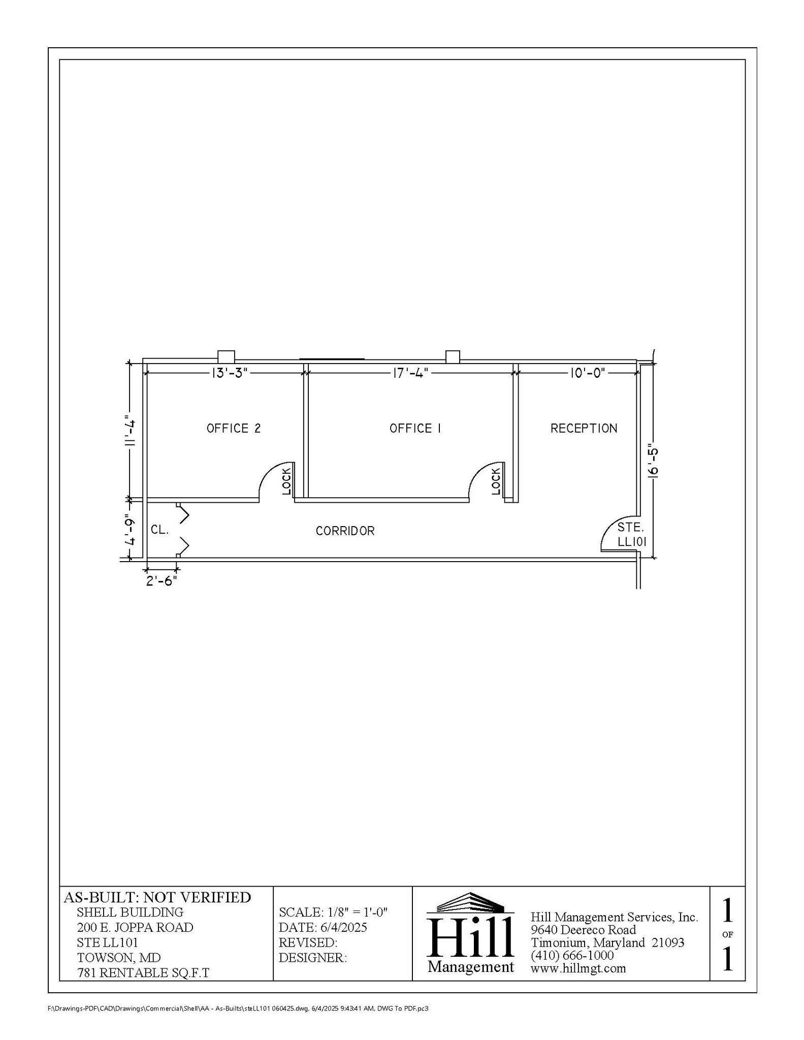 200 E Joppa Rd, Towson, MD for lease Floor Plan- Image 1 of 1