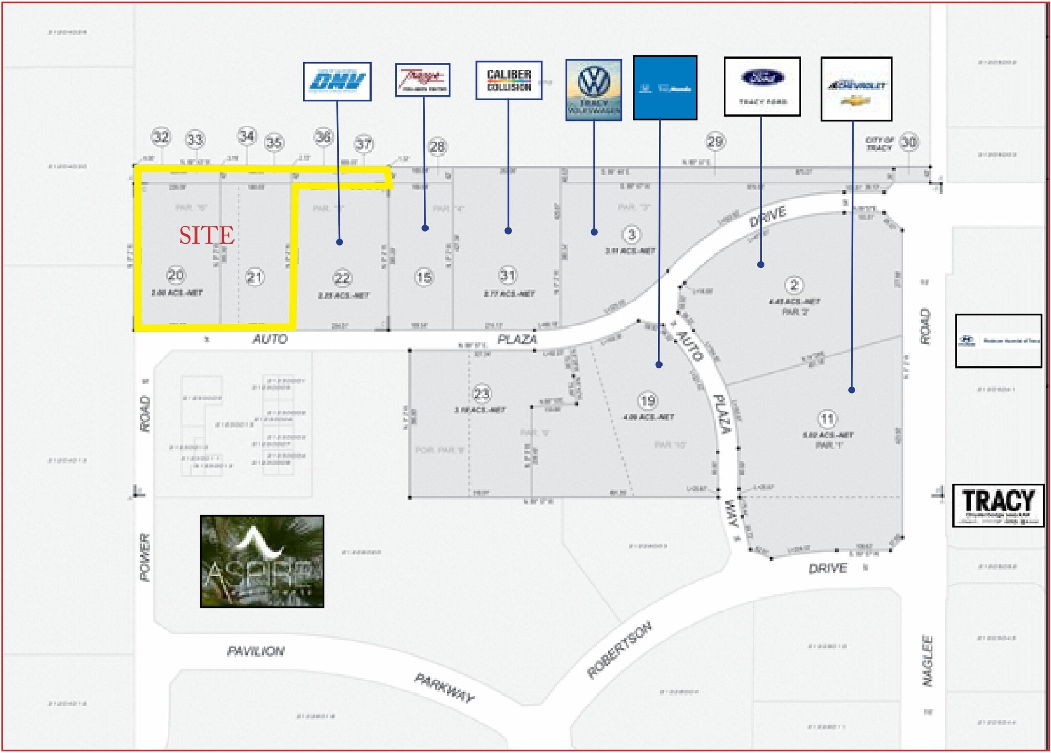 Auto Plaza Dr, Tracy, CA for sale Site Plan- Image 1 of 3