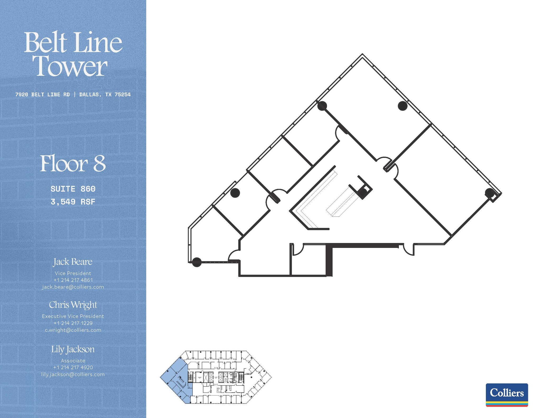 7920 Belt Line Rd, Dallas, TX à louer Plan d’étage- Image 1 de 1