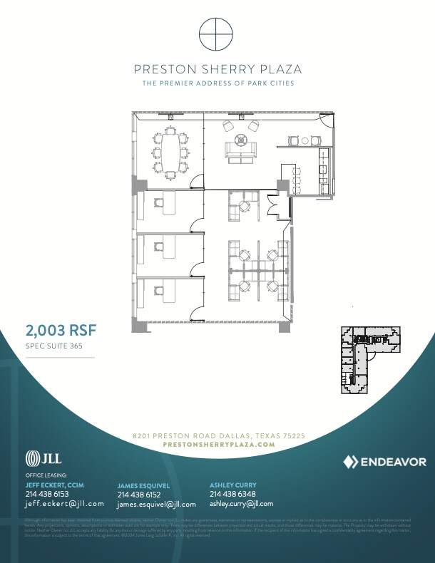 8201 Preston Rd, Dallas, TX à louer Plan d’étage- Image 1 de 1