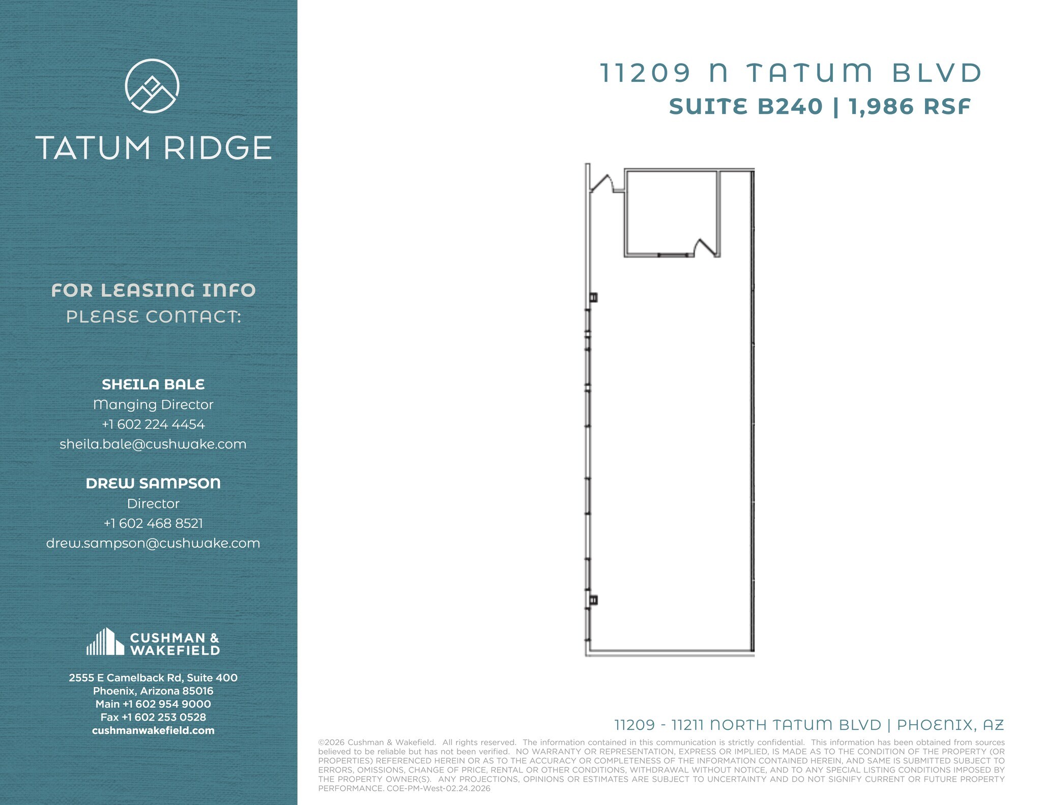 11209 N Tatum Blvd, Phoenix, AZ à louer Plan de site- Image 1 de 1