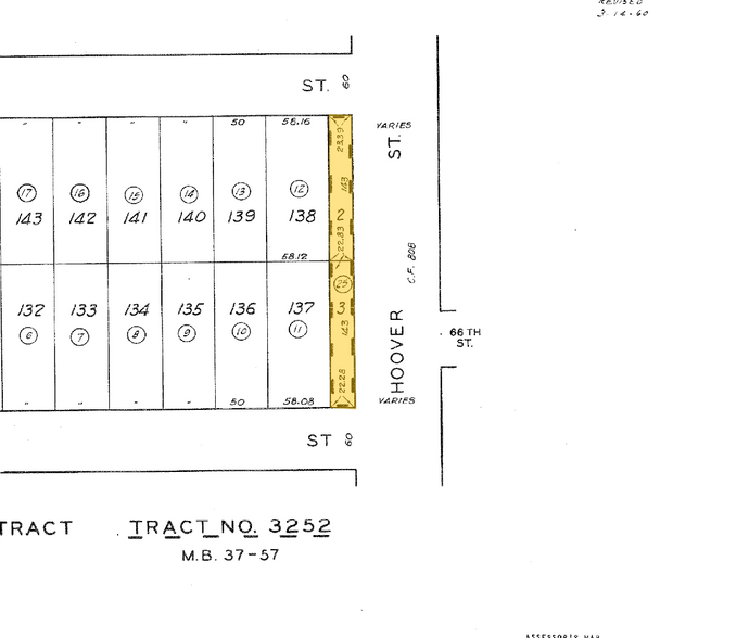6533 S Hoover St, Los Angeles, CA à vendre - Plan cadastral - Image 1 de 1