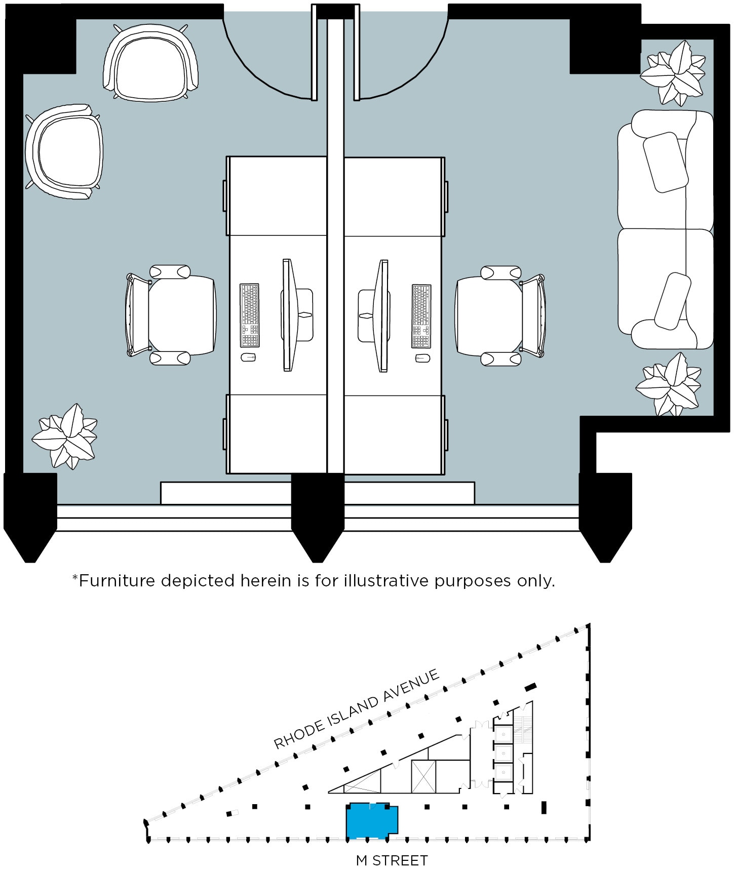 1730 Rhode Island Ave NW, Washington, DC for lease Floor Plan- Image 1 of 7
