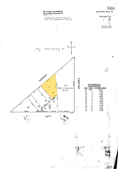 2027-2029 Market St, San Francisco, CA à vendre - Plan cadastral - Image 2 de 20