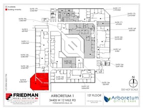 34505 W 12 Mile Rd, Farmington Hills, MI for lease Floor Plan- Image 2 of 2