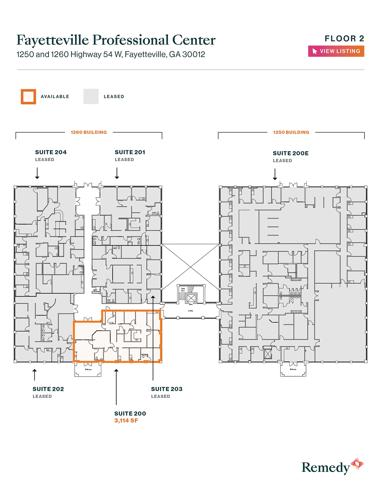 1260 Highway 54 W, Fayetteville, GA for lease Floor Plan- Image 1 of 1