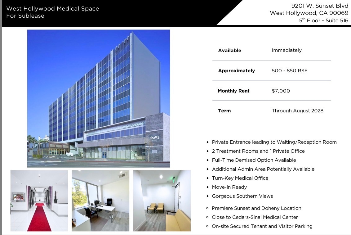 9201 W Sunset Blvd, West Hollywood, CA à louer Photo intérieure- Image 1 de 1