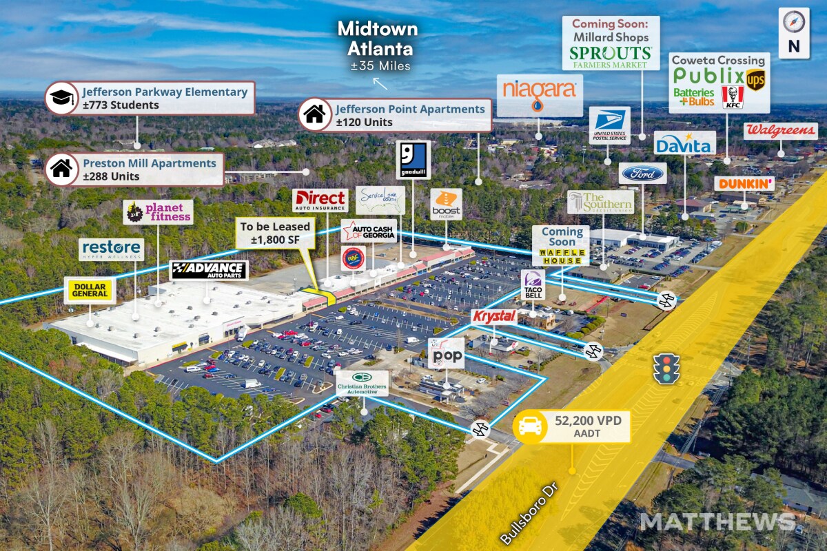 216-230 Bullsboro Dr, Newnan, GA for sale Primary Photo- Image 1 of 3