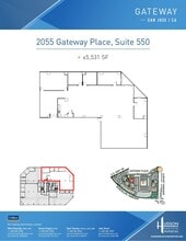 2033 Gateway Pl, San Jose, CA à louer Plan d’étage- Image 1 de 1