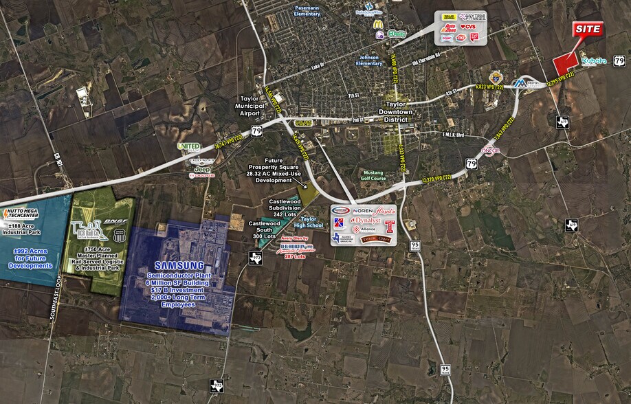 0000 Highway 79, Taylor, TX for lease - Aerial - Image 3 of 3