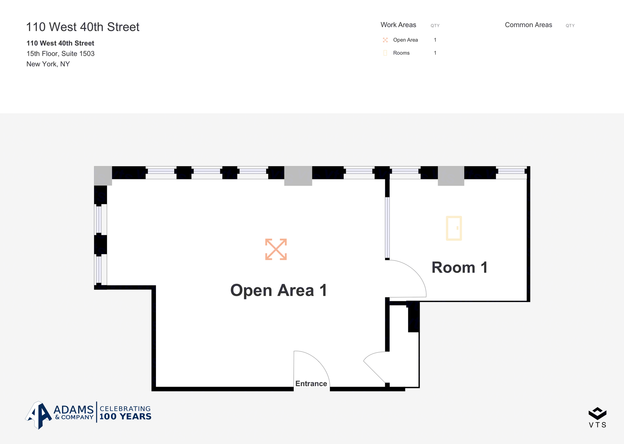 110 W 40th St, New York, NY à louer Plan d  tage- Image 1 de 4