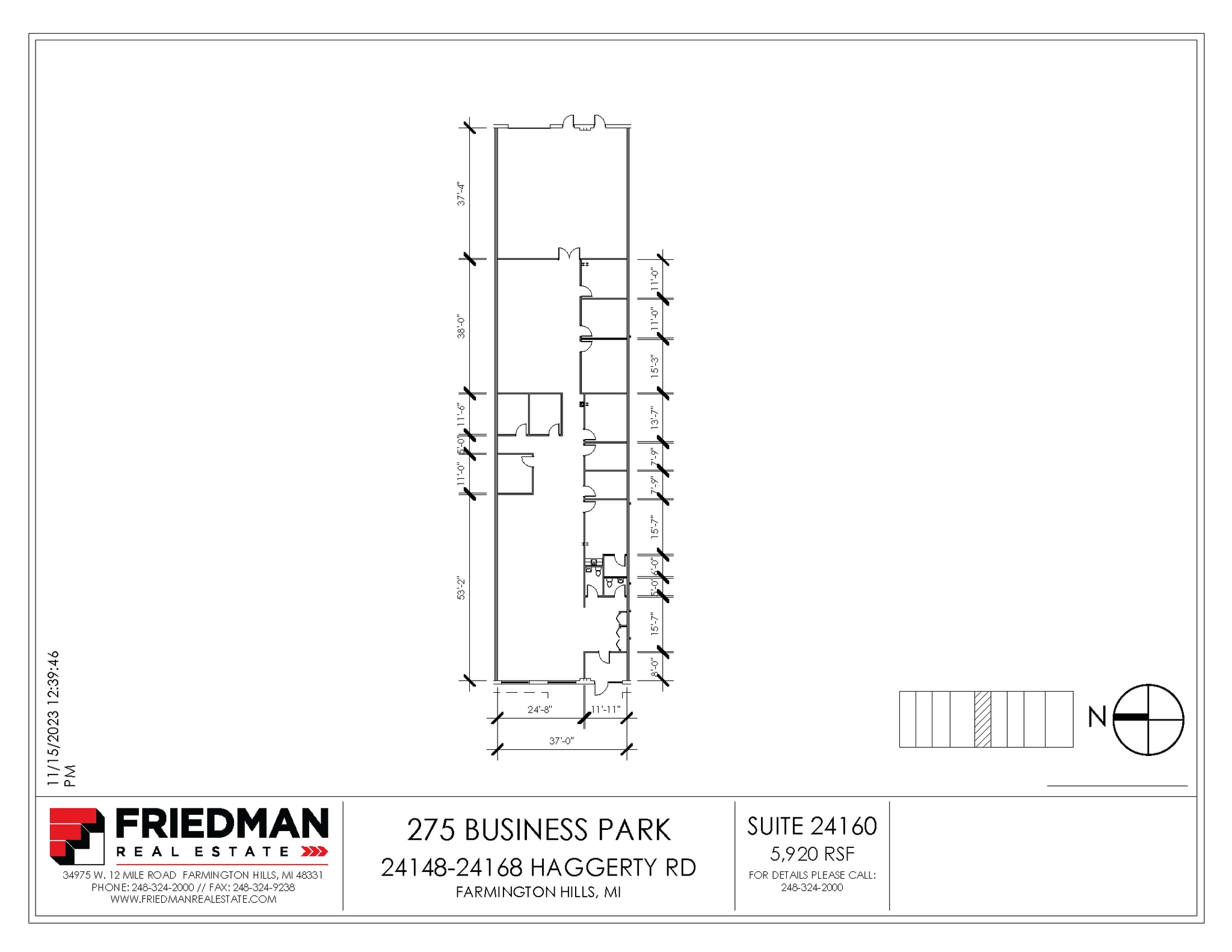 24150-21466 Haggerty Rd, Farmington Hills, MI for lease Floor Plan- Image 1 of 2