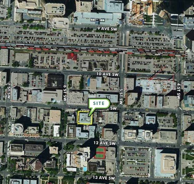 625 11th Ave SW, Calgary, AB for lease - Aerial - Image 2 of 17