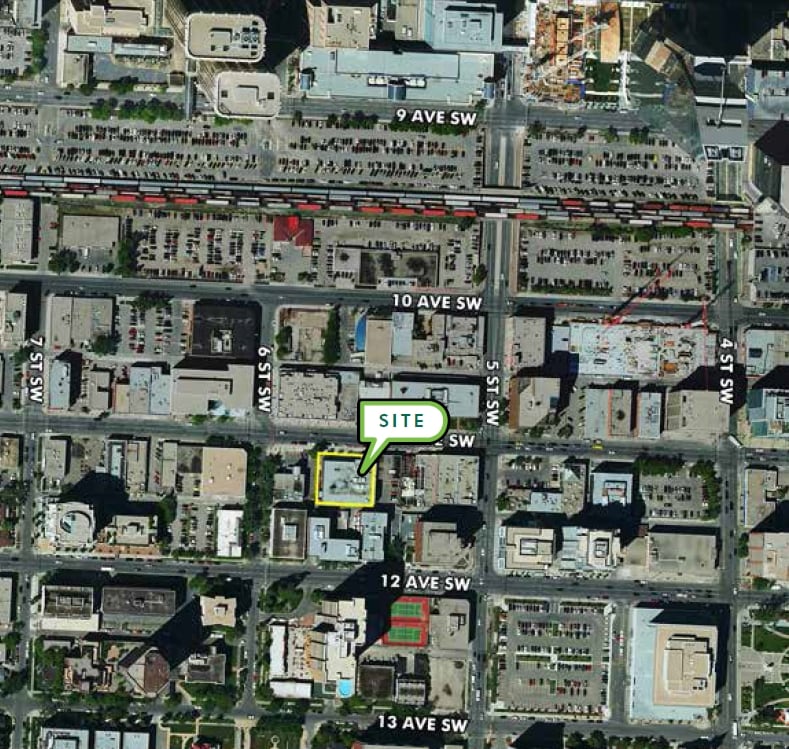 625 11th Ave SW, Calgary, AB for lease Aerial- Image 1 of 14