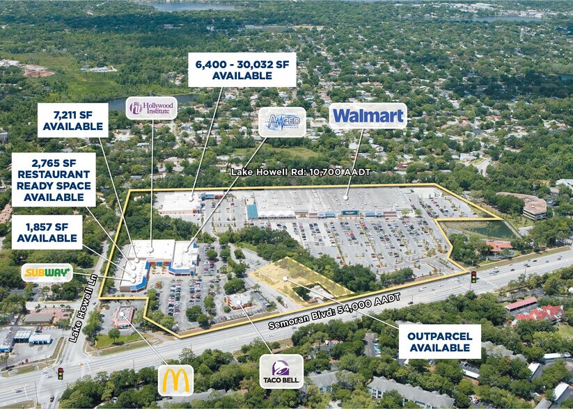 1271 N Semoran Blvd, Casselberry, FL à louer - Aérien - Image 2 de 3