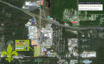 127 Northshore Blvd, Slidell, LA - AÉRIEN Vue de la carte