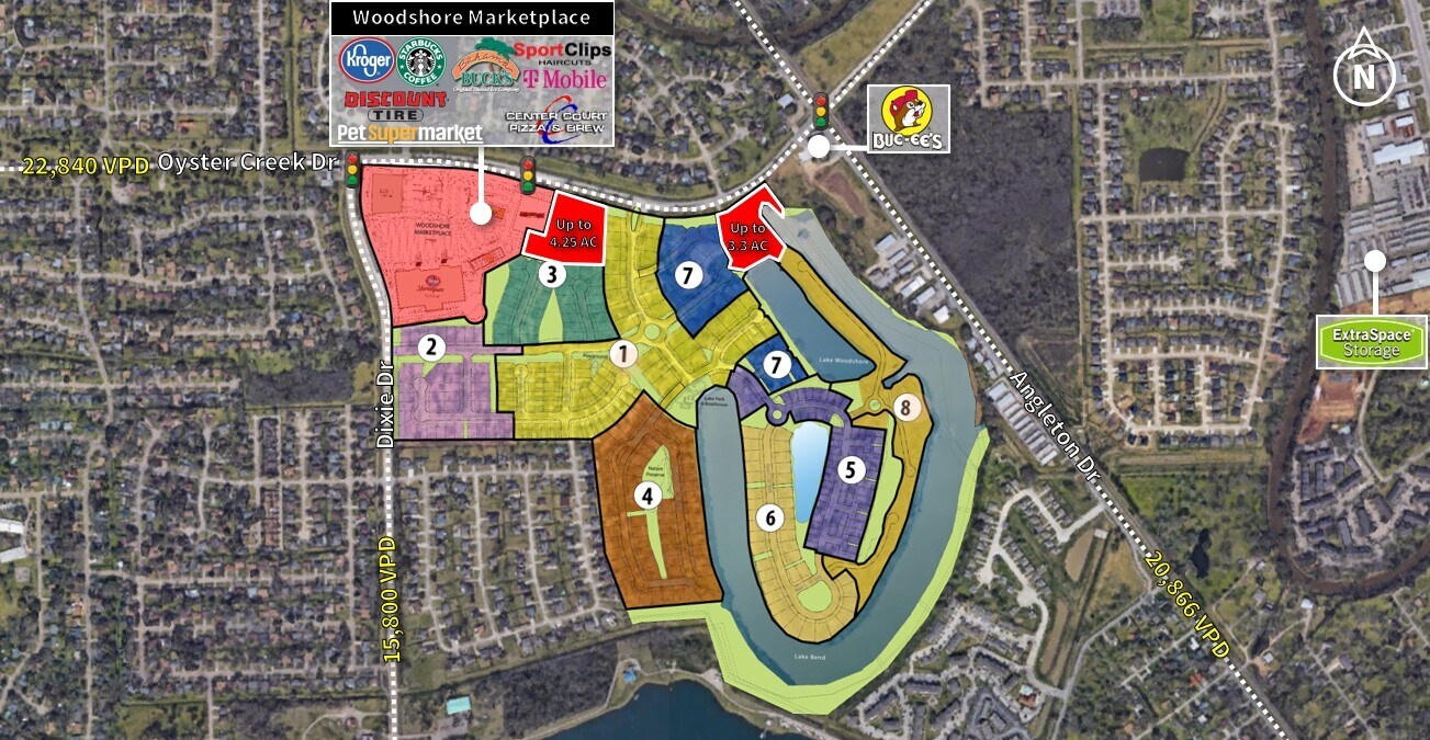 Oyster Creek & N Dixie Dr, Lake Jackson, TX à vendre Photo du bâtiment- Image 1 de 2