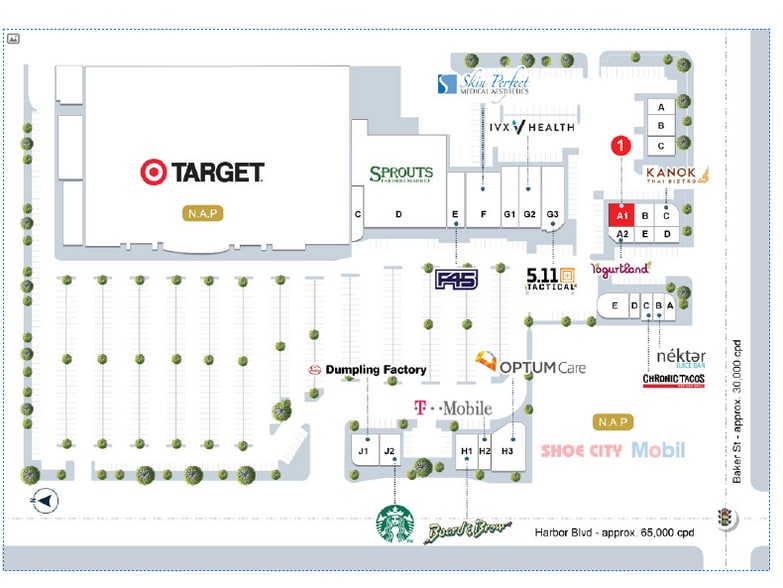 3010-3030 Harbor Blvd, Costa Mesa, CA à louer - Plan de site - Image 2 de 12