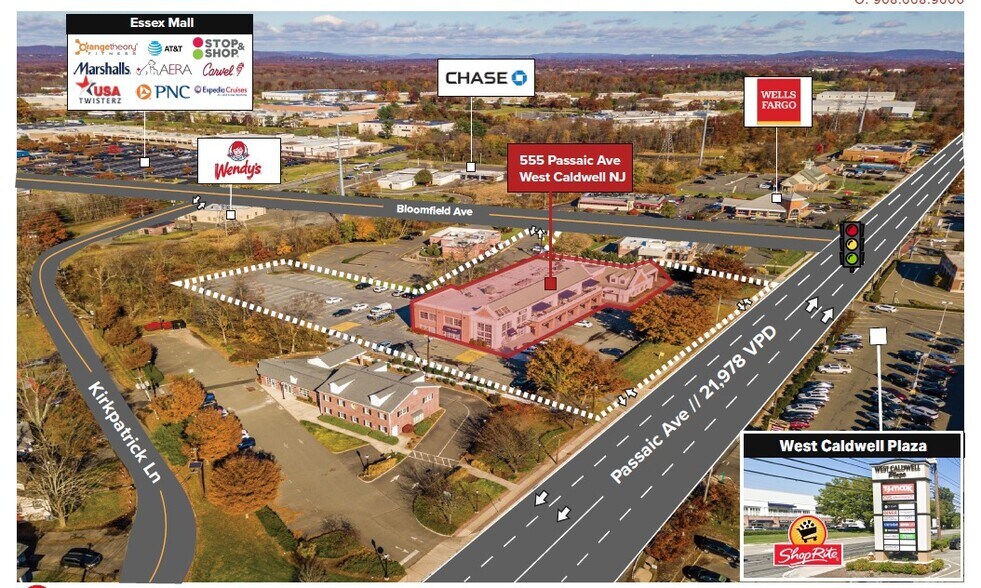 555 Passaic Ave, West Caldwell, NJ à louer - Aérien - Image 3 de 3