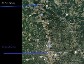 333 Perry Hwy, Harmony, PA - Aérien  Vue de la carte