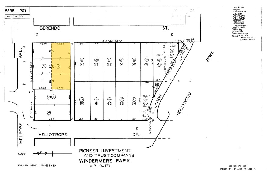 663-677 N Berendo St, Los Angeles, CA à louer - Plan cadastral - Image 2 de 19