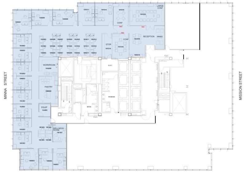 555 Mission St, San Francisco, CA for lease Floor Plan- Image 1 of 1