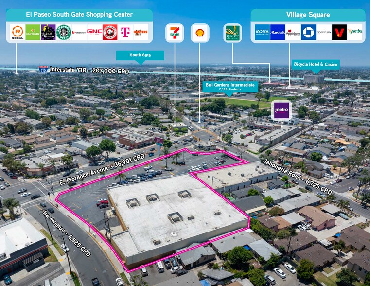 6031-6039 Florence Ave, Bell Gardens, CA à vendre - Photo du bâtiment - Image 3 de 6