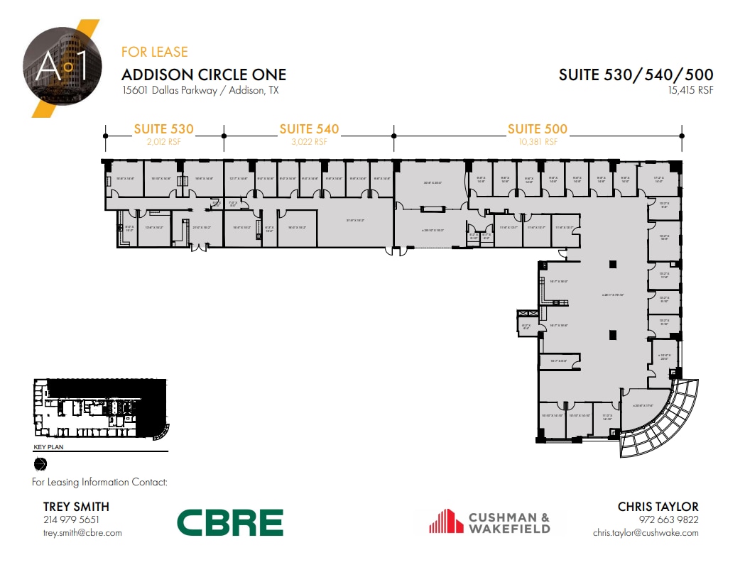15601 Dallas Pky, Addison, TX à louer Plan d’étage- Image 1 de 1
