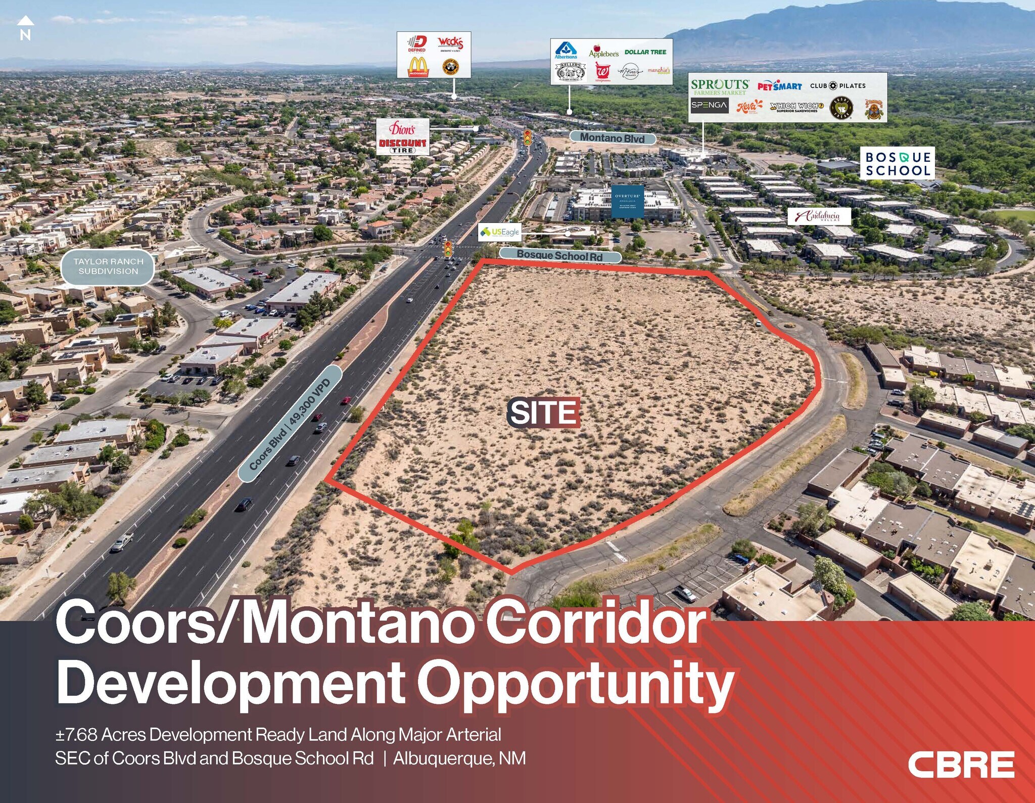SEC Coors & Bosque School Rd. blvd, Albuquerque, NM for sale Aerial- Image 1 of 4