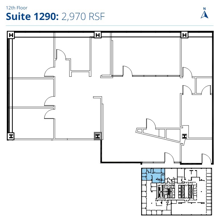 1100 Superior Ave E, Cleveland, OH à louer Plan d  tage- Image 1 de 1