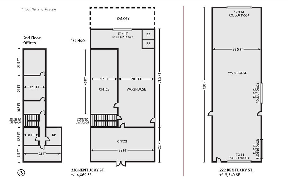 220-222 Kentucky St, Bakersfield, CA à louer - Plan d’étage - Image 2 de 16