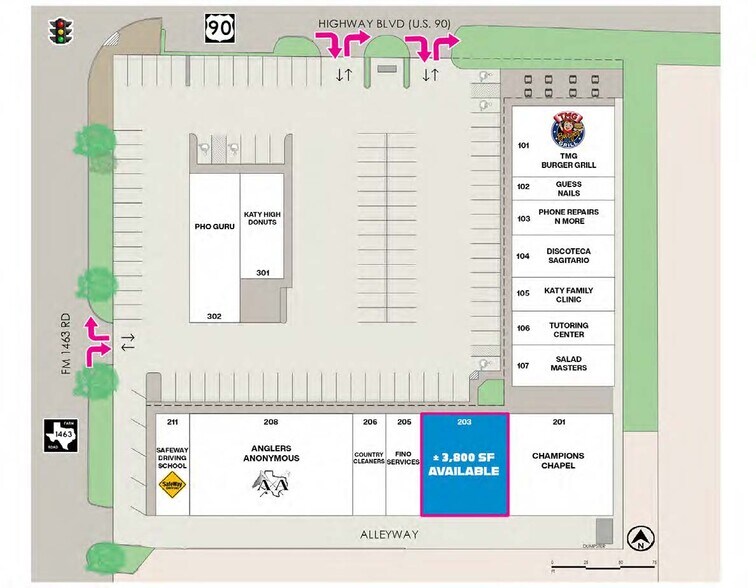 6193 US-90 Bus, Katy, TX à louer - Plan de site - Image 2 de 3