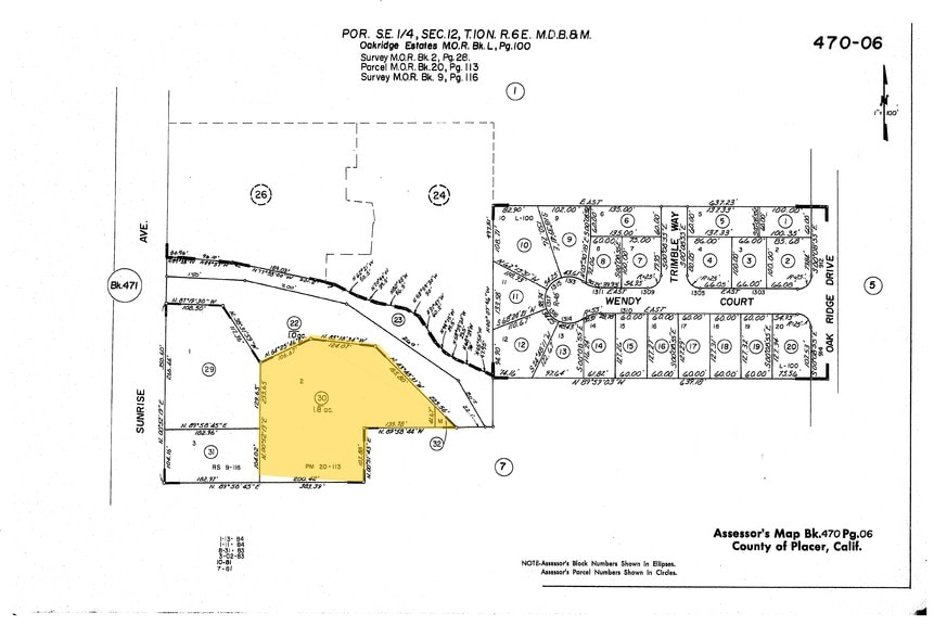 735 Sunrise Ave, Roseville, CA for lease - Plat Map - Image 2 of 2