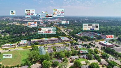 1489 E 15th St, Edmond, OK - Aerial map view