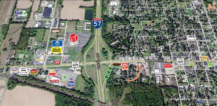 1102 W Main St, West Frankfort, IL - AERIAL map view - Image1