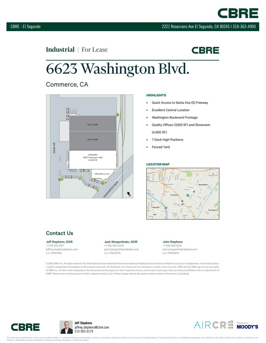 6623-6625 Washington Blvd, Los Angeles, CA for lease Site Plan- Image 1 of 1