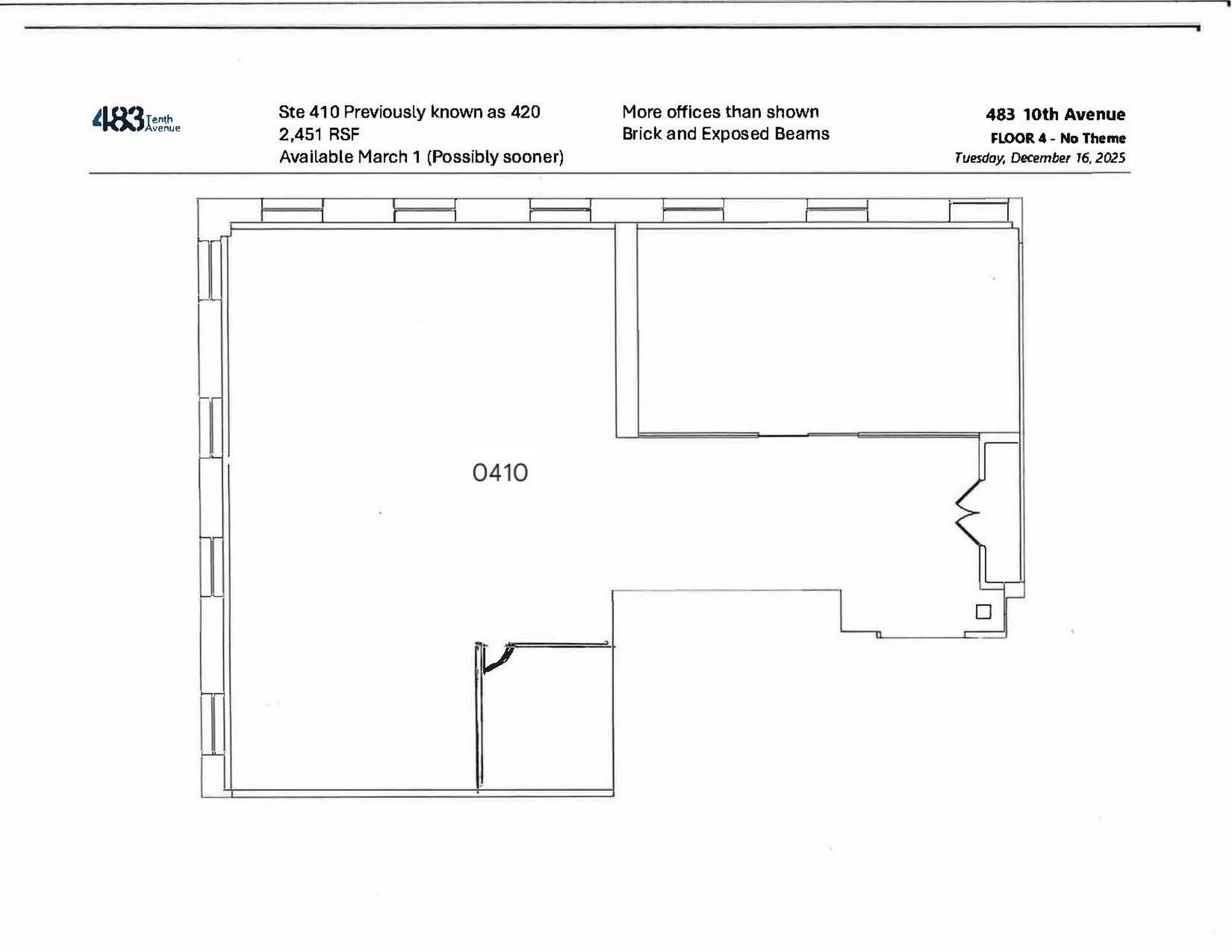 483 Tenth Ave, New York, NY for lease Interior Photo- Image 1 of 7