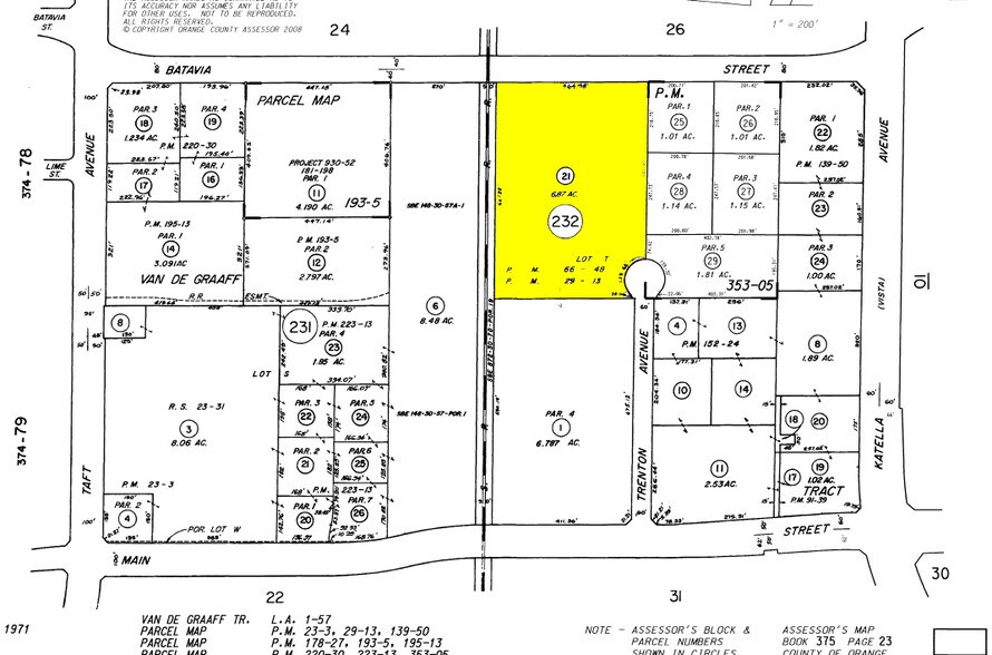 1440-1472 N Batavia St, Orange, CA à louer - Plan cadastral - Image 2 de 6