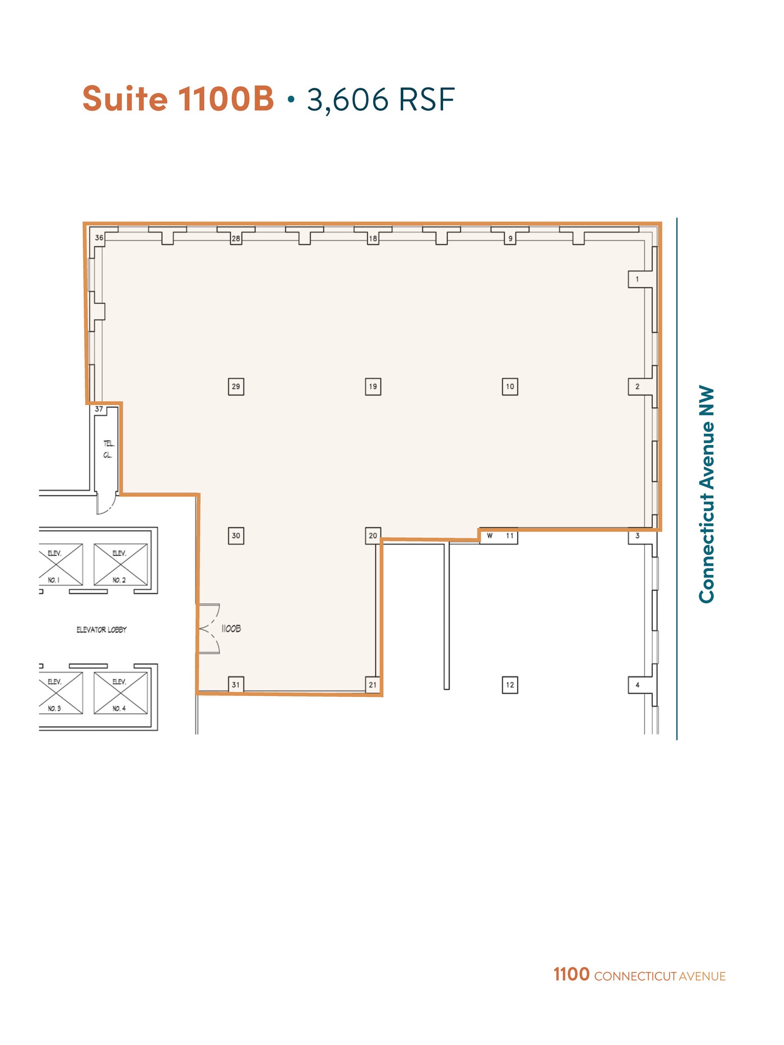 1100 Connecticut Ave NW, Washington, DC à louer Plan d’étage- Image 1 de 3