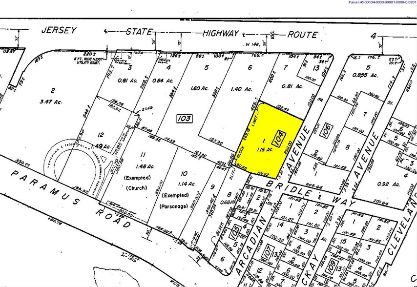 17 Arcadian Ave, Paramus, NJ à vendre - Plan cadastral - Image 2 de 6