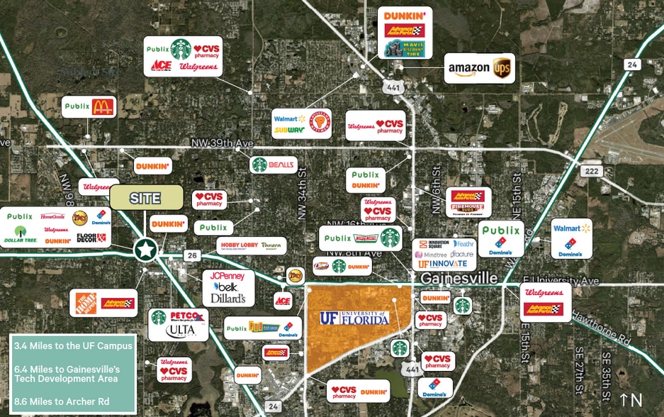 900-1240 NW 76th Blvd, Gainesville, FL à louer - Aérien - Image 2 de 6