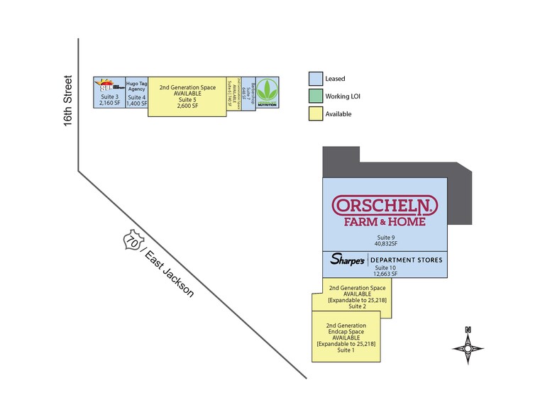 1601-1623 E Jackson St, Hugo, OK for lease - Site Plan - Image 2 of 2