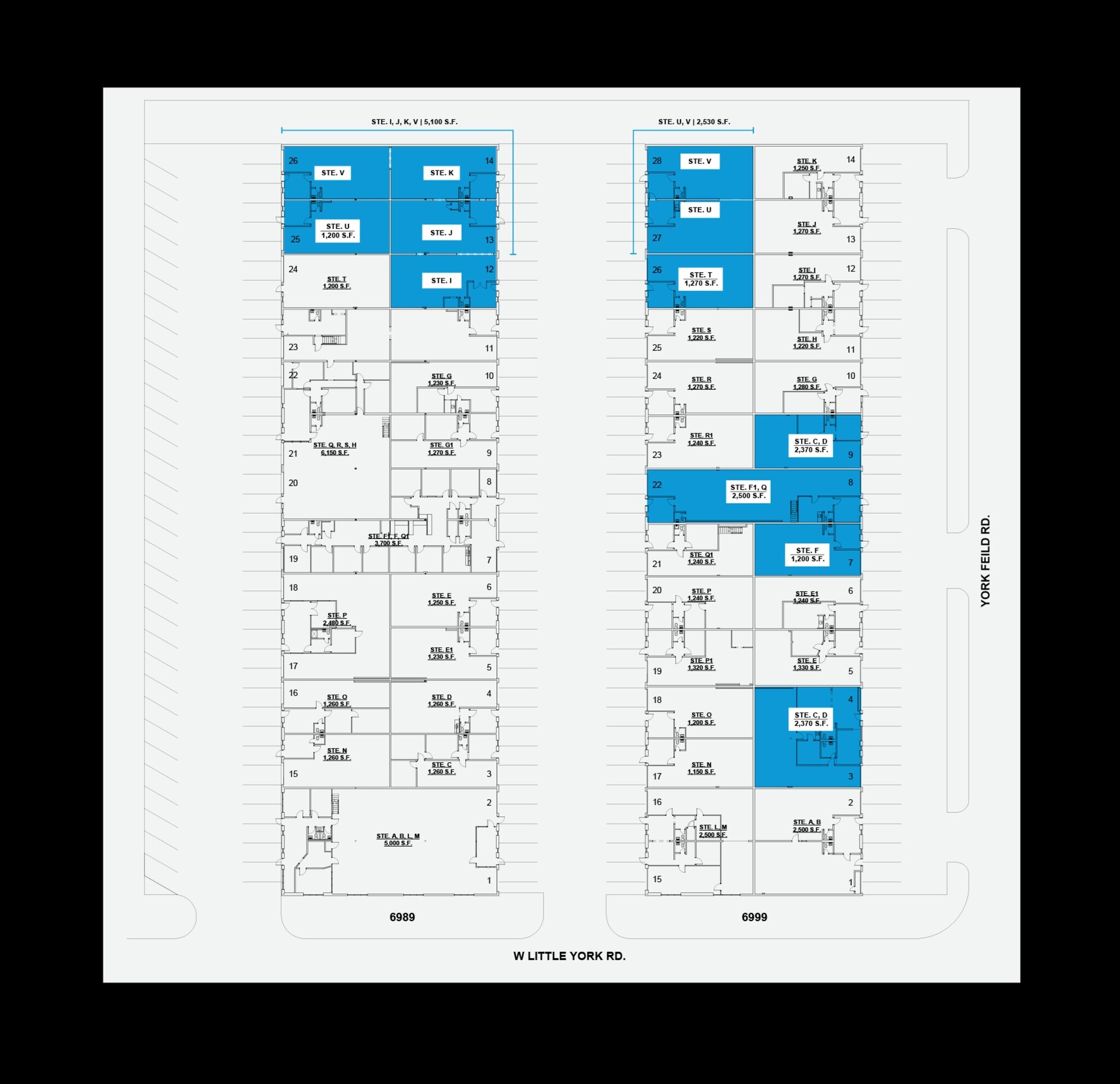 6989 W Little York Rd, Houston, TX à louer Plan de site- Image 1 de 1